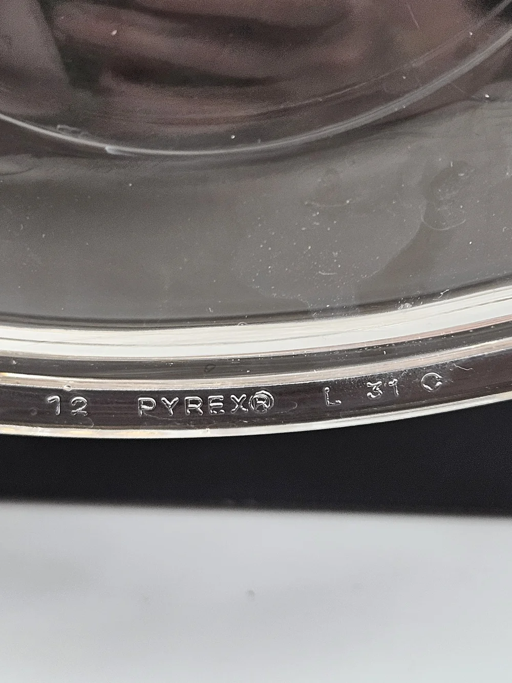 Vintage Pyrex L-31-C Clear Glass Replacement Lid Oval Casserole Corning Ware